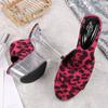 Ladies Stiletto Shoes Sexy Catwalk Model Leopard Print Crystal Shoes 190 Series 15cm Heel 4.5cm Platform LFD