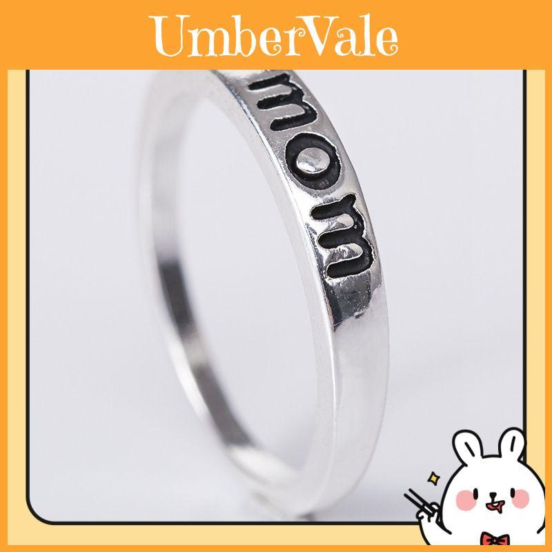 Europäischer und amerikanischer Stil Mama Mutter Papa Ring Versilbert Legierung Schmuck Großhandel Muttertagsgeschenk Accessoires