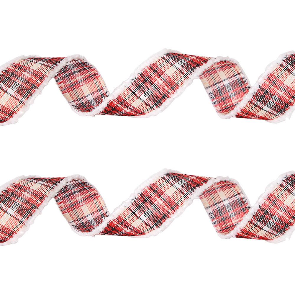 Christmas 10m Stylish Ribbon With Soft Fringes For Creating Unique Arrangements Holiday