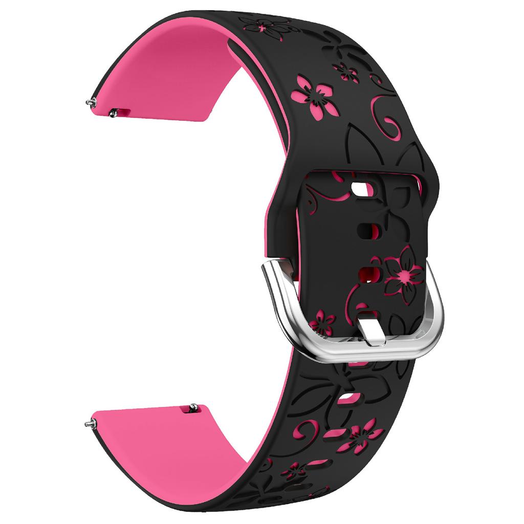 22mm Dual Color Carved Silicone Strap For Huawei Watch GT 6/5/5 Pro/4 46mm Replacement Watch Band