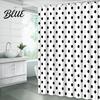 Standard Size Shower Fabric Bathroom Dot with Curtain Curtains Polka Hooks Waterproof Curtain Retro Bath Modern Decoration Accessories for