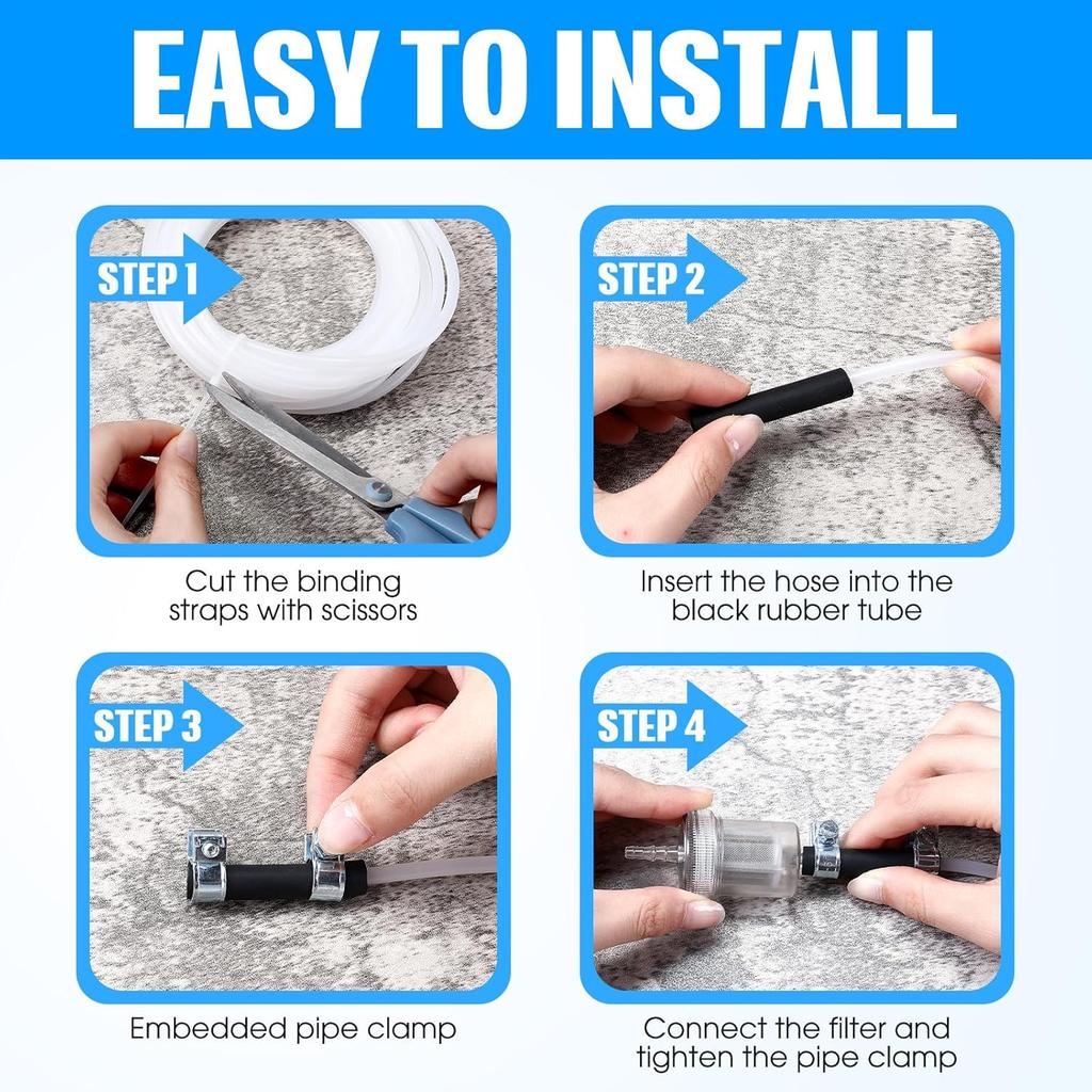 2 Set 5M Fuel Line Kit With Filter And Hose Clip For Heaters Tank Diesel Accessories Diesel Heater Fuel Line Kit