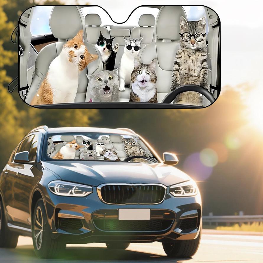 Universal Foldable Car Windshield Sun Visor for Heat and Sun Protection