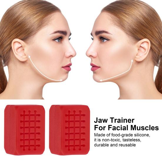 2Pcs Silicone Jaw Exerciser Portable Men Women Face Muscle Sculpting Jaw Bone Strengthener