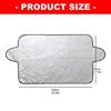 Parking Front Windshield Cover, Foldable Reflective Silver Cover for Broad Glass Area Coverage and Daily Use Design