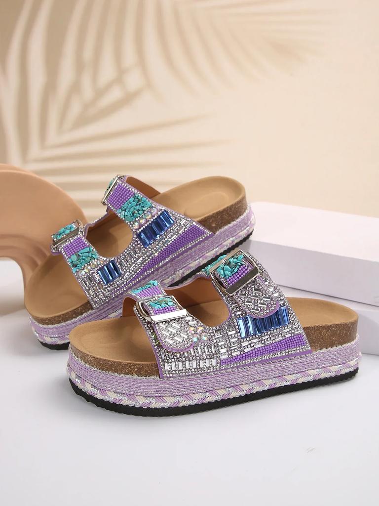 Fashion New Shoes Home Platform Flip Flops Outdoor Beach Slippers Fashion Summer Women Sneakers Sequin Platform Shoes Women's Sandals