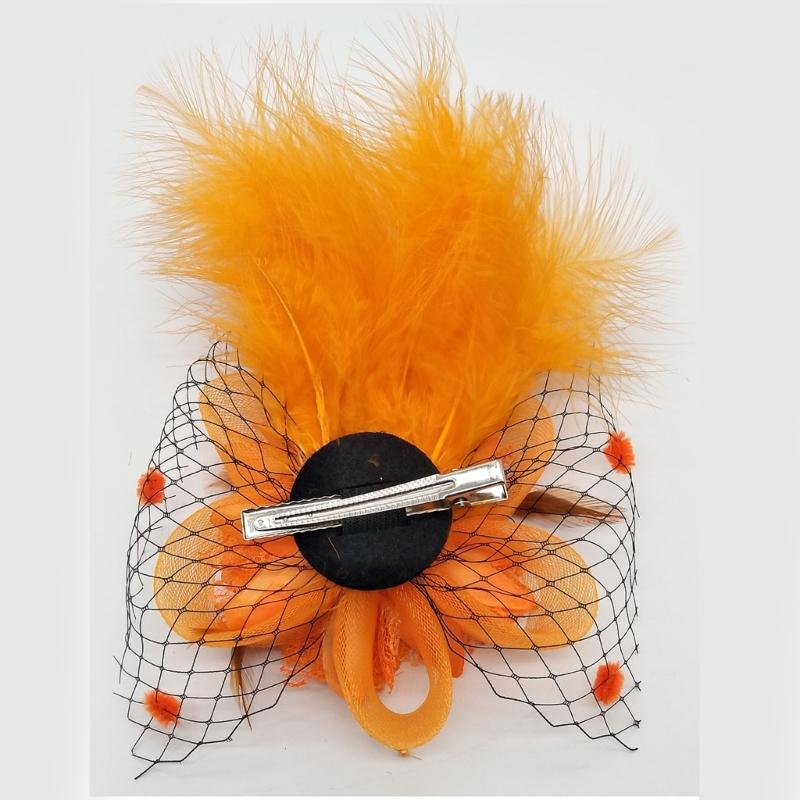 1920s Flower Hair Clip for Women Flapper Headpiece Headwear for Party Party Elegant Feather Large Flower