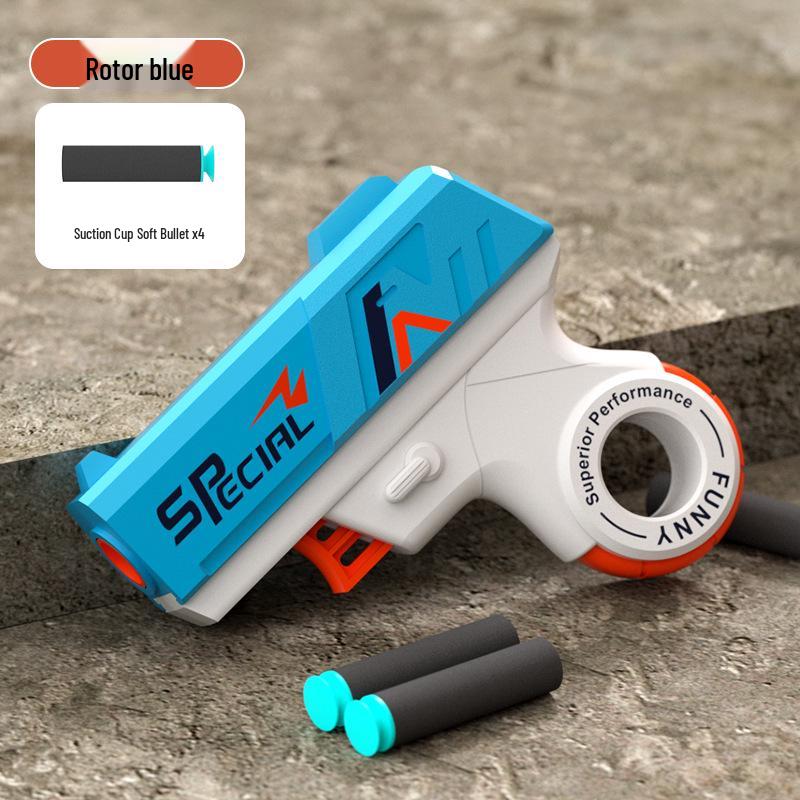 Mini Folding Soft Bullet Toy Gun for Boys - Rotating Range & Decompression Fun