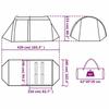VidaXL Tunnel Camping Tent 4 Personnes, Shade Tent with Carry Bag, Camping Awning, Garden Shelter, Grey 94399