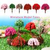 5PCS Artificial Scenery Trees Willow Miniature Flower Tree Fairy Garden Home Decor Mini Craft Micro Building Landscape Accessory