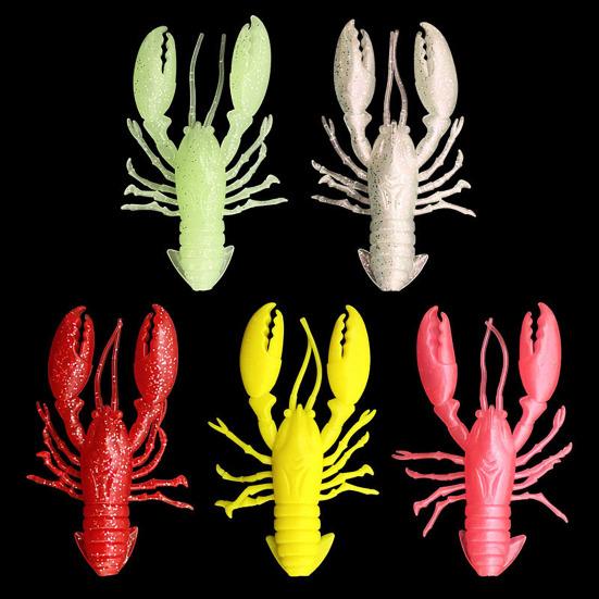 8Pcs Soft Baits Fishing Lures Realistic Looking Vivid Color Mini Size Portable Shrimp Fake Baits Artificial Lures