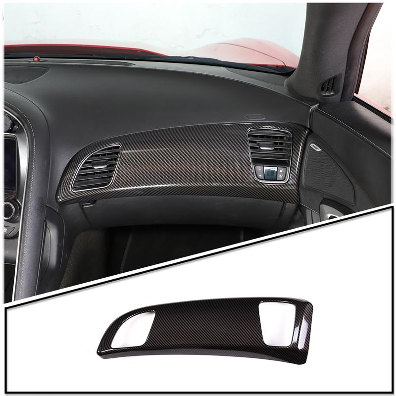 For Chevrolet Corvette C7 2014-2019 ABS Carbon Fiber Interior Kit Dashboard Console Gear Shift Panel Decoration Cover Stickers