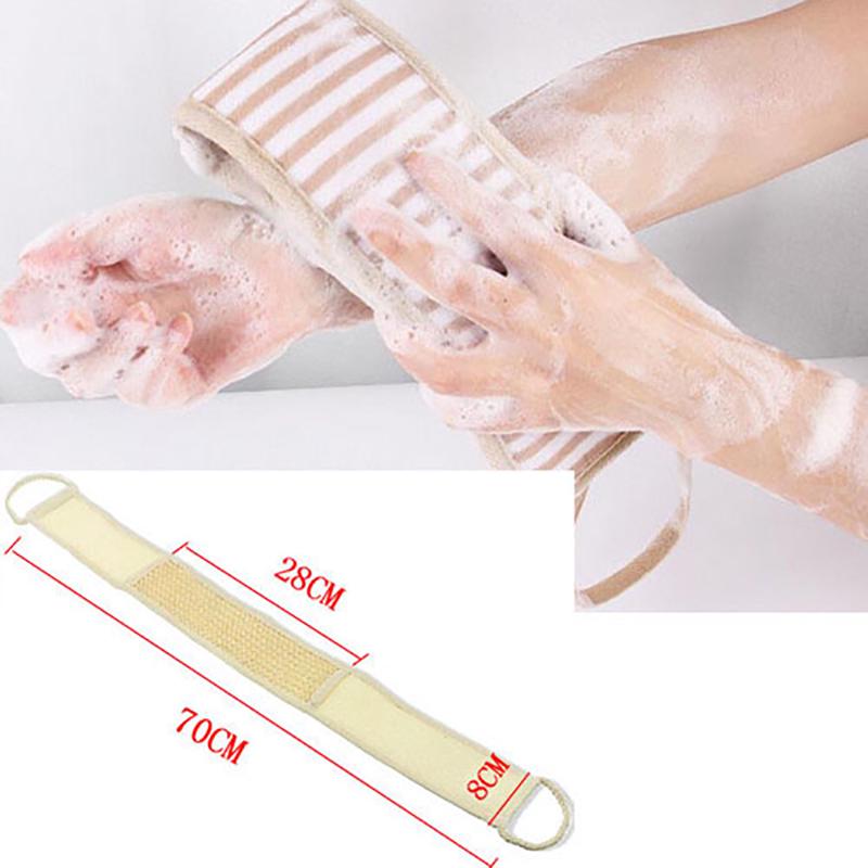 Złuszczający pasek na plecy Loofah Prysznic do ciała Gąbka Szczotka do szorowania ciała