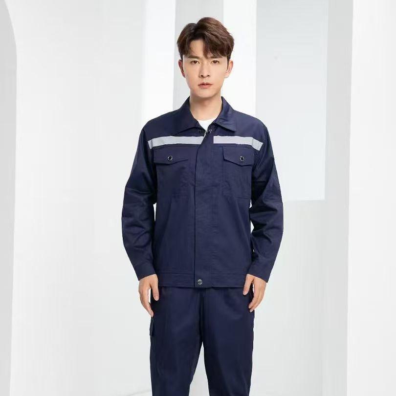 Spring/Autumn Long Sleeve Reflective Workwear Set for Auto Repair and Construction