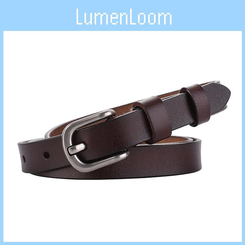 Ladies Genuine Leather Belt With Retro Pin Buckle For Office And Casual Fashion