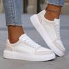 YRZL Womens Sneakers Autumn White Shoes Lightweight Thick Sole Non Slip Skatebaord Shoes Unisex Casual Sports Shoes for Man