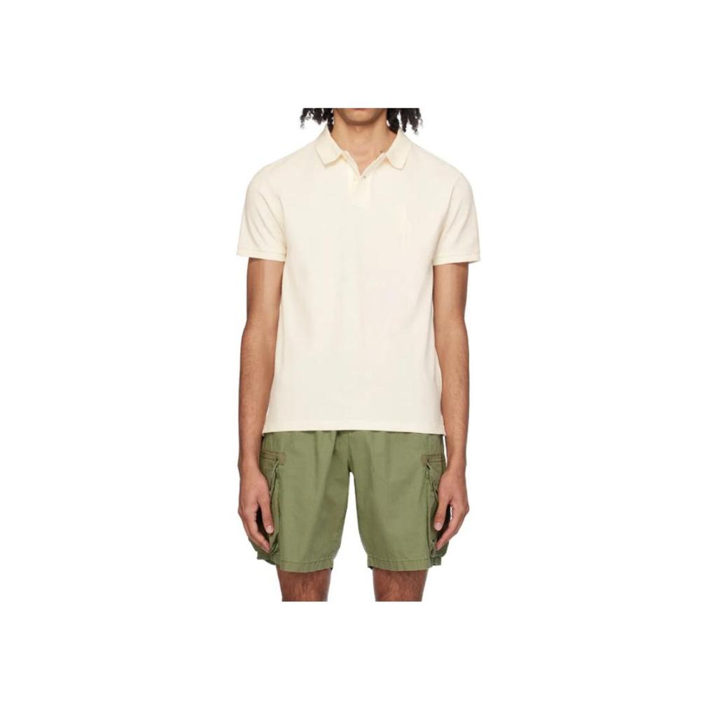 Polo Ralph Lauren Solid Color Polo Collar Pullover Straight Fit Short Sleeve Polo Shirt Men Tops White 710938137-004
