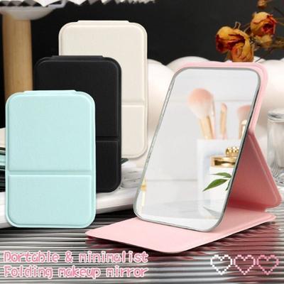 Desktop Stand Makeup Mirror Foldable Mini Mirror New Pocket Mirrors