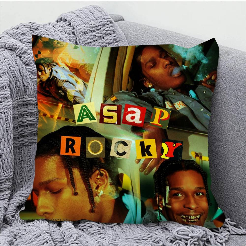 Rapper A-ASAP R-Rocky Pillow Case Square Pillow Bedroom Sofa Leisure Comfort Cushion Car Living Room Home Decoration