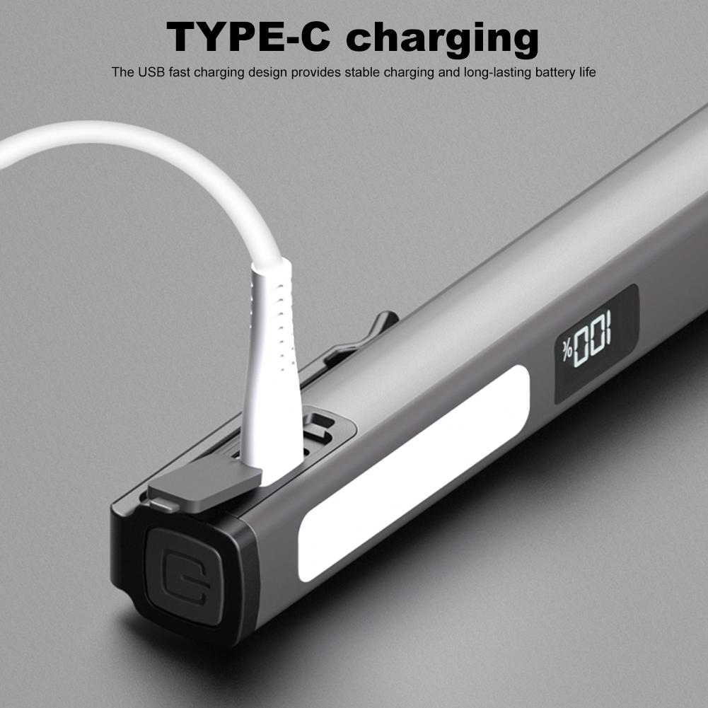 LED+SMD Medical Handy Pen Light with Pen Clip Work Inspection Flashlight 120LM Medical Pen Pupil Lamp 400mAh for Nursing Student