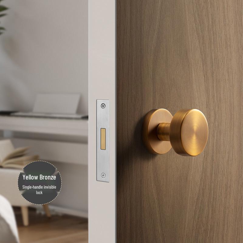 Versteckter Minimalistischer Weißer Runder Türgriff für Schlafzimmer