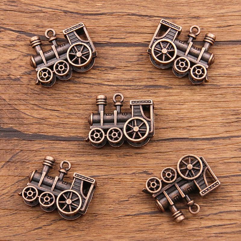 

Шестицветные сплавные 3D аксессуары для украшений в виде паровоза (21x27мм)