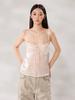 Vintage Polka Dot Lace-up Sling Vest Women's Summer Tulle Adjustable Outer Wear Versatile Comfortable Casual Pure Desire Top