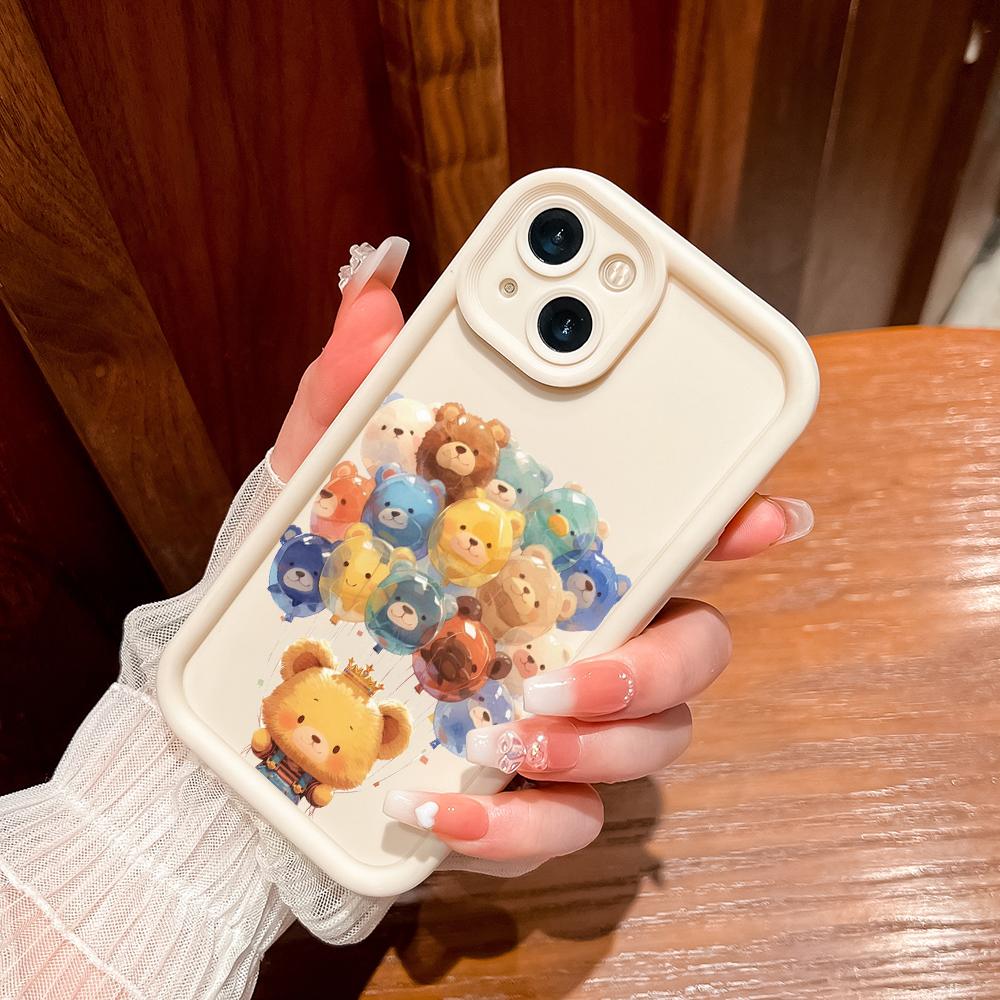 Soft Silicone Square Ladders Cartoon Pattern Full Cover Camera Protection Shockproof Case for Huawei Honor Xiaomi Redmi Samsung