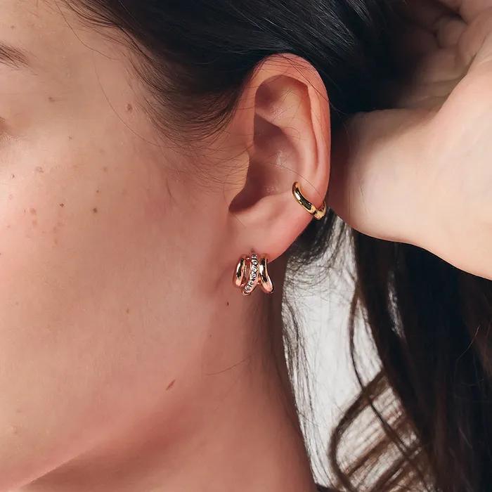 Lux Spiral Cubic Earrings