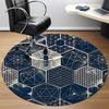 1pc Bee Honeycomb Office Round Area Rug, Indoor Mat Suitable ForOffice, Under Office Chairs Bedroom Living Room Home Decor, Room Deco D120