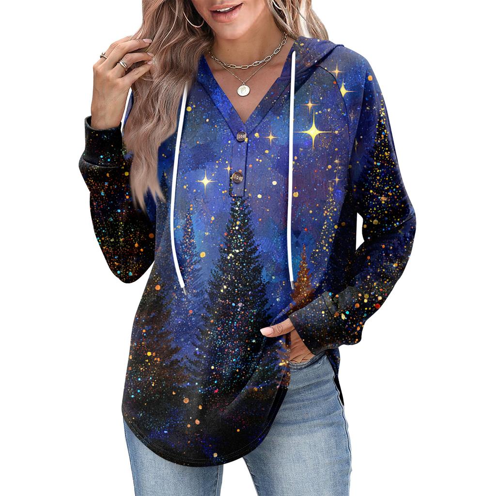 Women's Fashion Women's Lightweight Long Sleeve Pullover With Pockets Preppy Graphic Hoodie