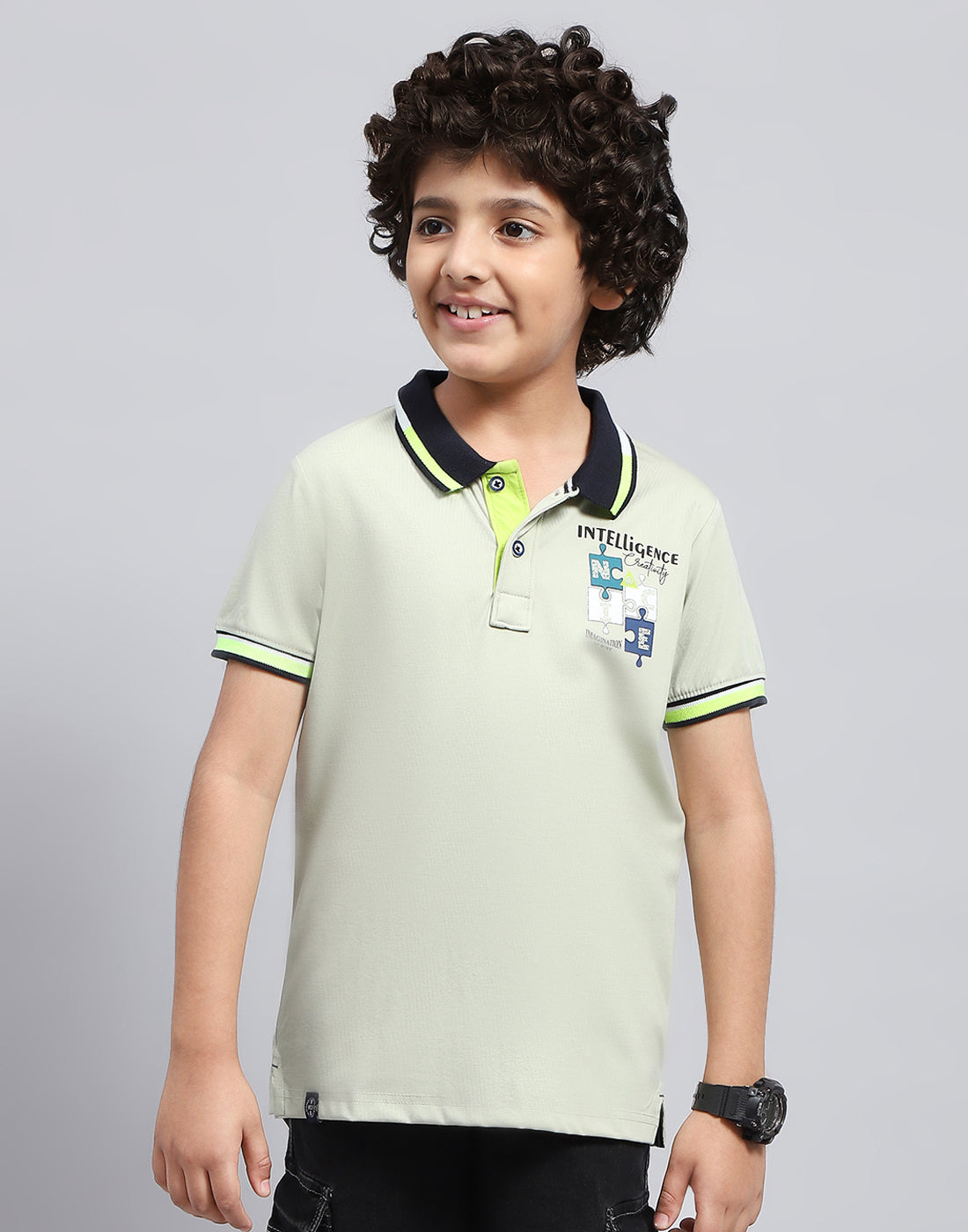 Monte Carlo Boy Regular Fit Green Tshirt 5-6 Years зелёный