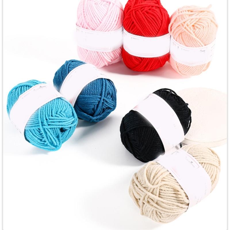 Multicolor Acrylic Crochet Thread 4 Strands Craft Yarn For Handmade Clothing And Home Decoration