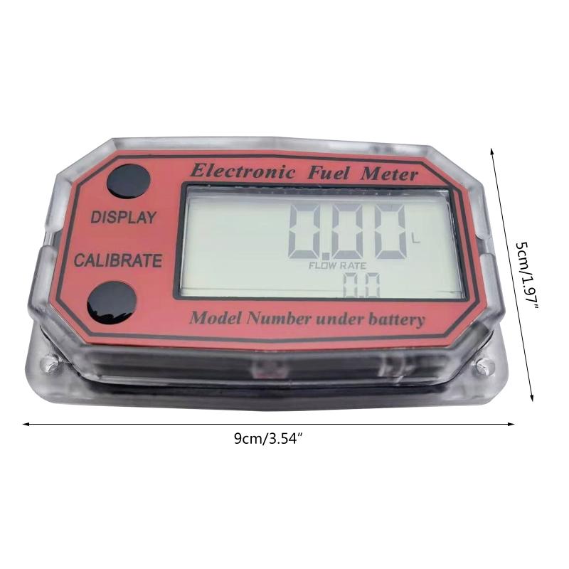 Digital for Turbine Flow Meter Digital LCD Display Oil Fuel Flowmeter Measure Die sel Kerosene Gasoline Meter Display Ch