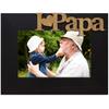 Isaac Jacobs Black Wood Sentiments “I Love Papa” / I Heart Papa Picture Frame, 4x6 Inch, Photo Gift for Papa, Grandpa, Family, Display On