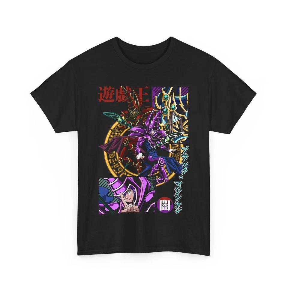 Anime Unisexga Shirt Unisex Heavy Cotton Tee Japanese Anime Black S4XL