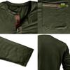 Men's Clothing Button down Shirts Long Sleeves Pullovers Knitted T-shirts In Matching Color Buttons Round Neck Tops with Chest Pockets Stylish Casual
