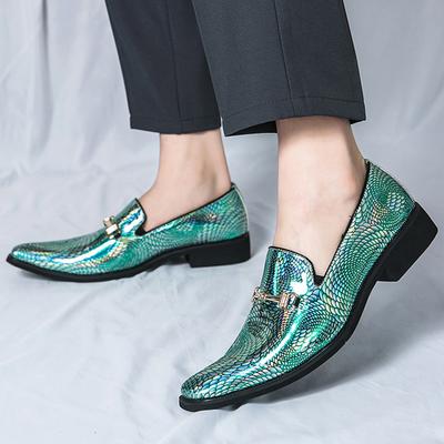 New Fashion Mirrors Patent Leather Dress Shoes For Men Slip On Party Monk Strap Loafers Formal Social Chelsea Wedding Footwear