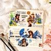 8 Sheets Vintage Girls' leisure Stickers Decorative collage Diary Album Scrapbooking material Junk Journal Supplies