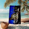 Personalized Customized Proof Beach Towel with Inter Milan Pattern - Soft, Absorbent,quick-drying,perfect Swimming,camping&bathing