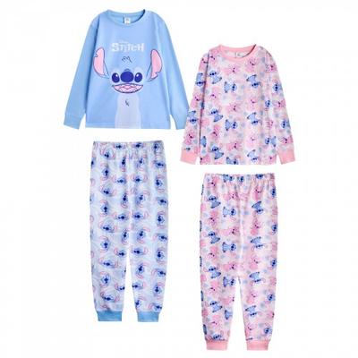 Conjunto de pijama longo Stitch & Angel para meninas (Pacote de 2)