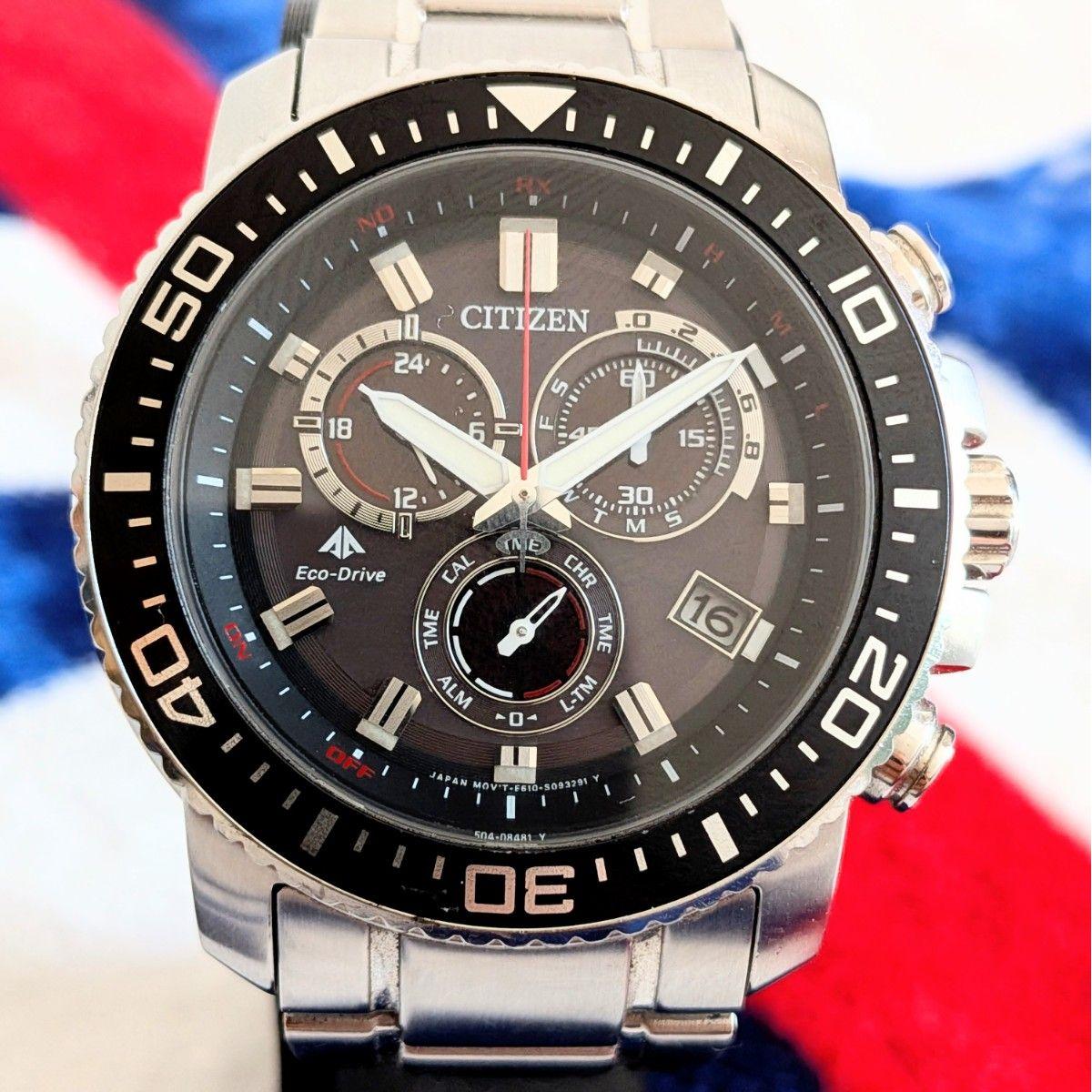 Used [Good Condition] CITIZEN PROMASTER Eco Drive Chronograph Solar Men s Watch