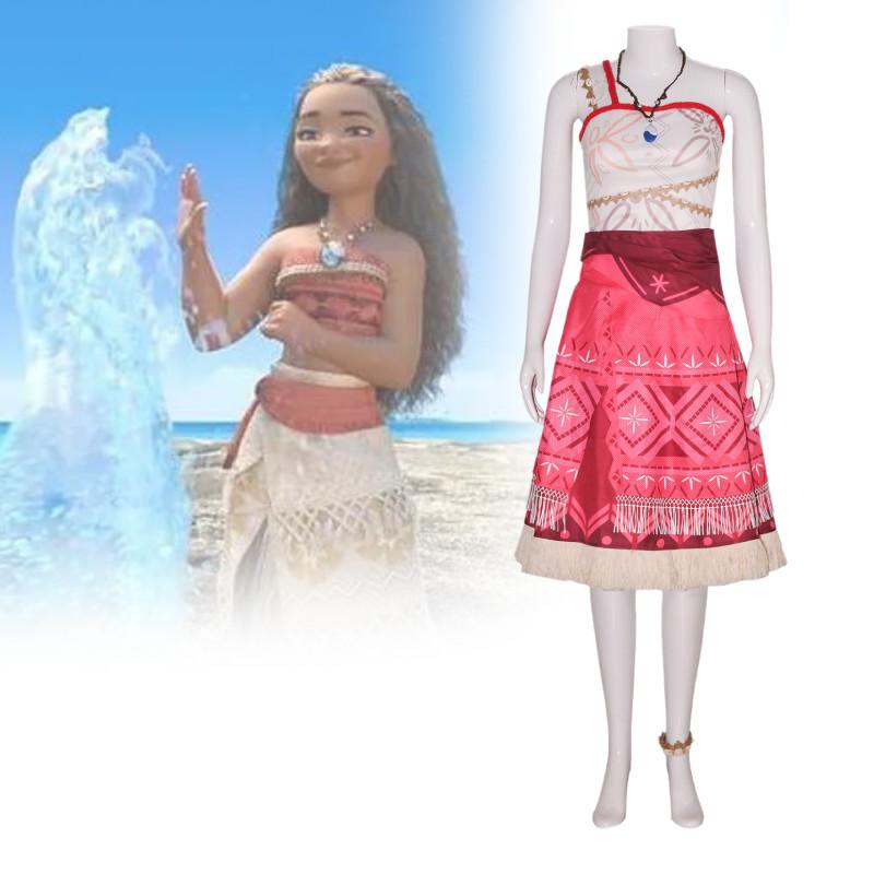 Moana Cosplay Costume Set For All Ages Stunning Moana Outfit With Skirt Top And Accessories