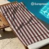 Bordeaux Rode Strepen Sneldrogende Badhanddoek Microvezel strandlaken lichtgewicht zwemmen kamperen yoga strand uit