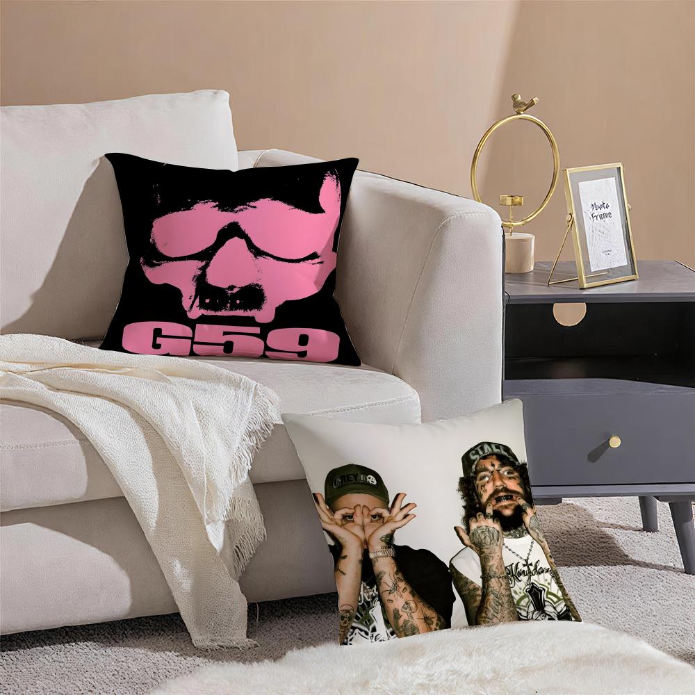HipHop Underground SSuicideboys G59 Cushion Cover Throw Pillow Cover Hidden Button Durable Polyester Chair Cushion