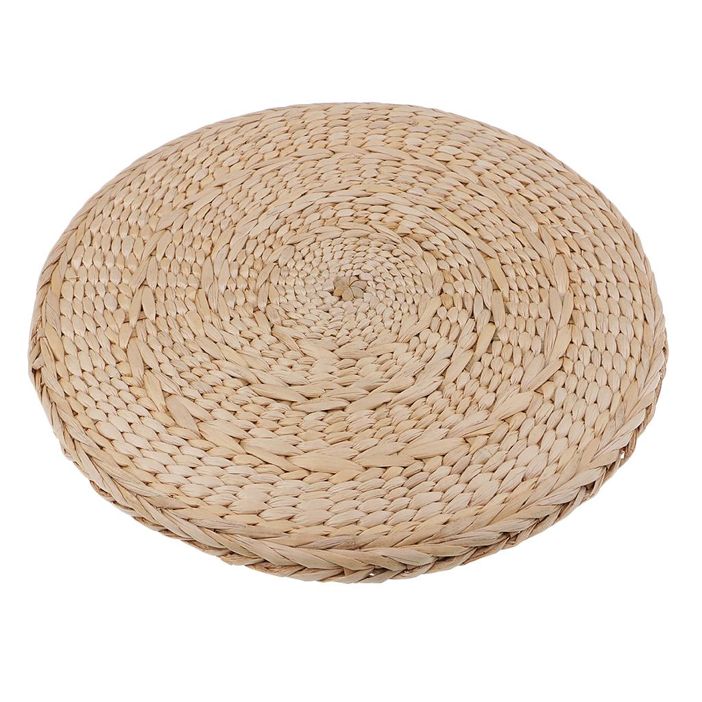 30cm Round Straw Futon Cushion Thick Rattan Seat
