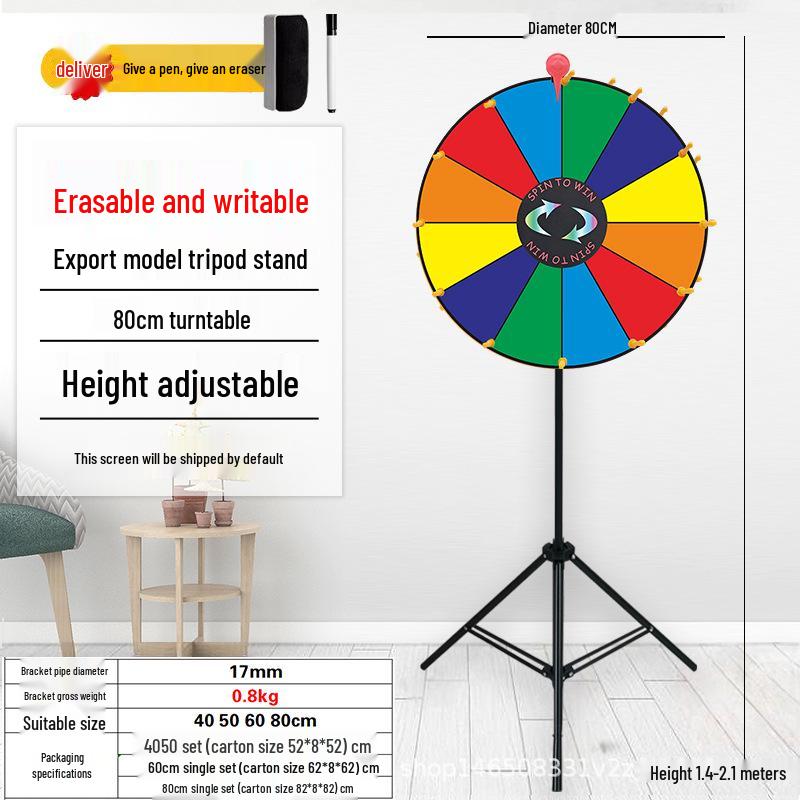 Entertainment Game Turntable: Wipeable Iron Lucky Lottery Spinner