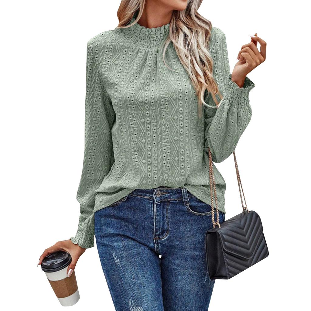 Women's /Winter Round Neck Pulling Long Sleeve Top T-shirt