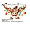 Christmas Glass Clings Cute Highland Cow Static Window Sticker PVC Waterproof Cling for Holiday Reusable Decals Home Decoration Removable