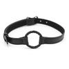 Black Sex Open Mouth Gag Harness Bdsm Bondage Leather Strap O Ring Gag Mouth Flirting Sex Toys For Woman Couples Adult Games